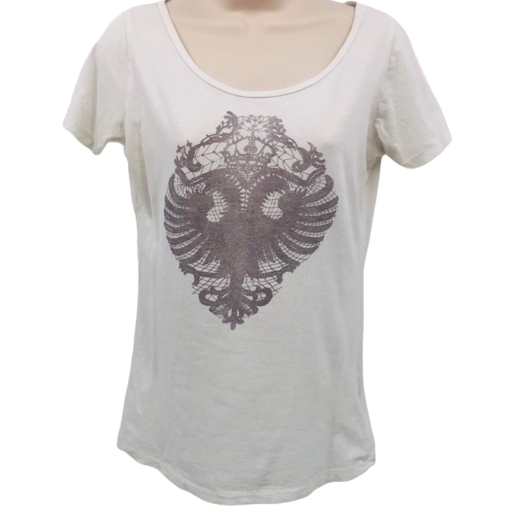 EDUN Women’s off white T-shirt with graphic size M‎